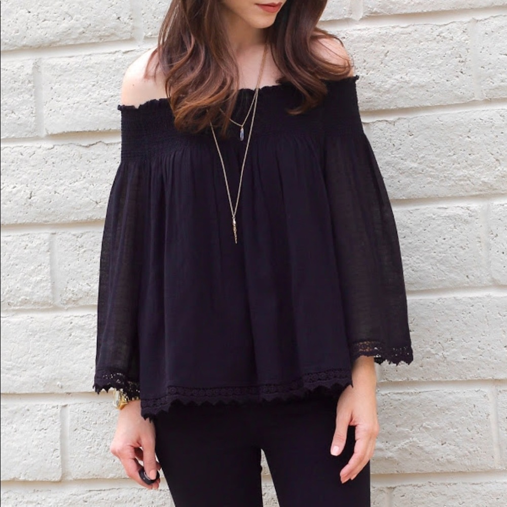 Zara Flowy Off-The-Shoulder Top